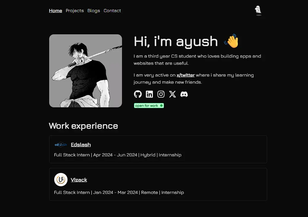 Ayush's Portfolio